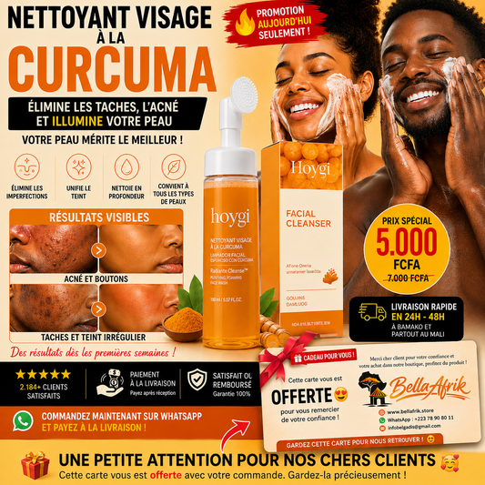 Nettoyant au Curcuma™️ Peau Claire Lumineuse