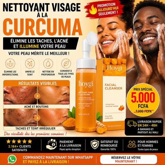 Nettoyant au Curcuma™️ Peau Claire Lumineuse