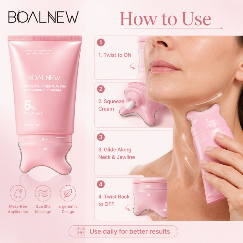 NeckGlow™ – Crème Collagène Gua Sha